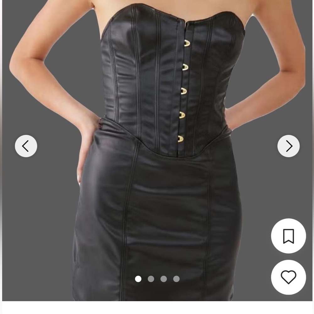 UO mini leather corset dress